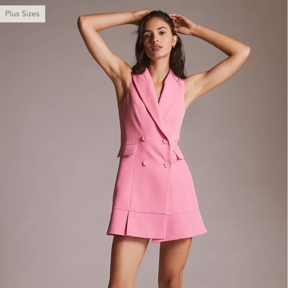 Mini Pink Blazer Dress